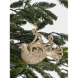 Игрушка елочная, 11х9 см, пластик, шампань, Голубка, New year