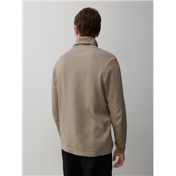 Weiches Rollkragenshirt aus Wollmischgewebe mit hohem Anteil an Bio-Baumwolle