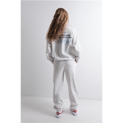 Pantalón jogger felpa algodón gris oscuro
