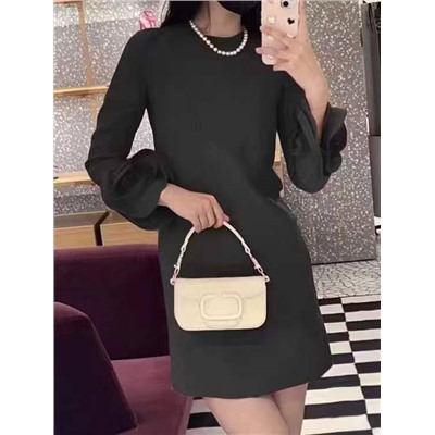 Женское платье с длинным рукавом и объемными цветами на манжетах  Valentin*o