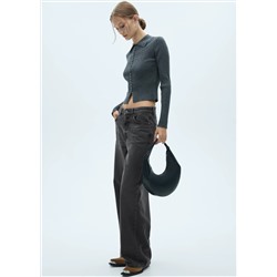 Jeans wideleg loose tiro bajo