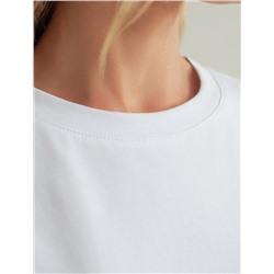 Футболка с принтом свободная эластичная из премиального хлопка