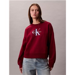 Monogram Logo Fleece Relaxed Sweatshirt