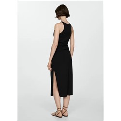 Vestido midi abertura