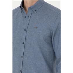 Erkek Lacivert Uzun Kollu Gömlek