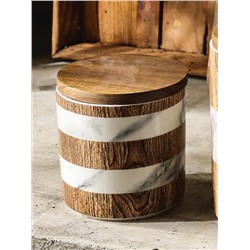Банка для сыпучих продуктов, 700 мл, Фарфор P, Wood&Marble