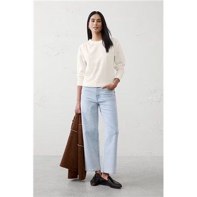 Knit Button-Shoulder Top