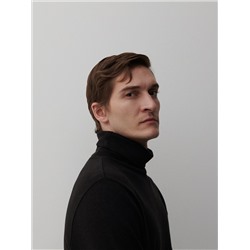 Weiches Rollkragenshirt aus Wollmischgewebe mit hohem Anteil an Bio-Baumwolle