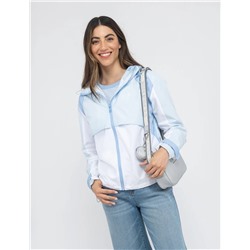 COLOR BLOCK HOODED WINDBREAKER