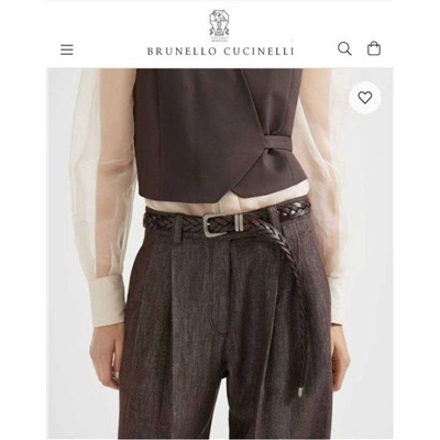Эксклюзивный, модный плетеный ремень  Brunell*o Cucinell*i