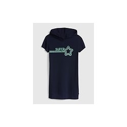 Kids Graphic Short Sleeve Hoodie Dress