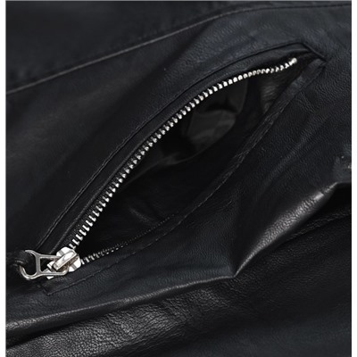 Женская курткаиз мягкой искусственной кожи с воротником-стойкой