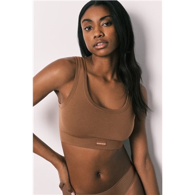 COZY Top seamless marrón chocolate