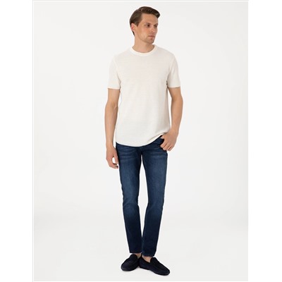 Lacivert Slim Fit Jean Pantolon