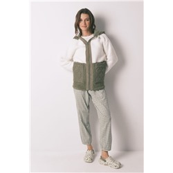 Bata midi borreguito block verde