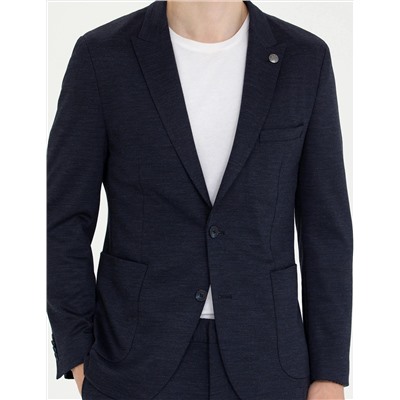 Lacivert Ekstra Slim Fit Spor Takım Elbise