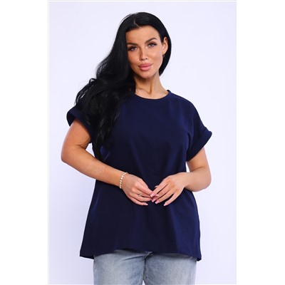 Футболка без рисунка с отворотами на рукавах, хлопок 100%, Арт. 561 НАТАЛИ #981597