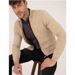 Kum Melanj Slim Fit Triko Hırka