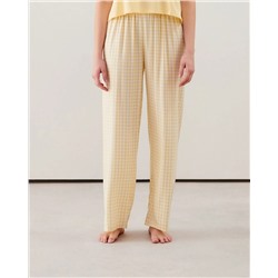 Pantalón recto de cuadros vichy