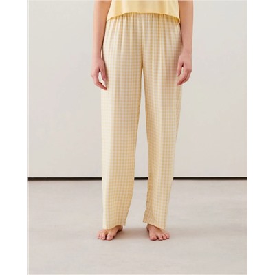 Pantalón recto de cuadros vichy