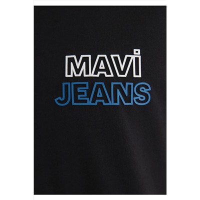 Mavi Jeans Baskılı Siyah Tişört Slim Fit / Dar Kesim 066841-900