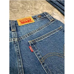 Классические женские прямые джинсы свободного кроя с высокой талией ЛЕВАЙ*С