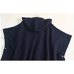 Повседневный свитер-плащ Massi*mo Dutt*i с капюшоном и рукавами "летучая мышь". Экспорт