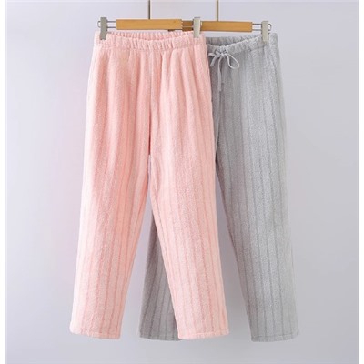 Зимние универсальные теплые удобные повседневные брюки для сна на флисовой подкладке