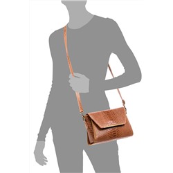 Bandolera de piel Camel