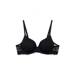 Sujetador clásico microfibra y encaje negro BEAUTIFUL