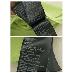 Женский трикотажный облегающий топ майка в рубчик H&*M