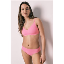 Top triangular liso clean cut coral