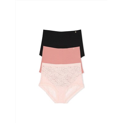 3-Pack No-Show High-Waist Brief Panties