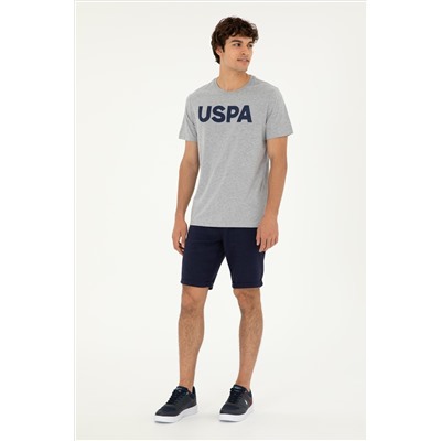 Erkek Regular Fit Bisiklet Yaka Gri Melanj Basic Tişört