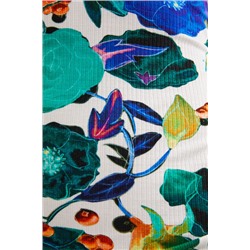 Vestido floral canalé