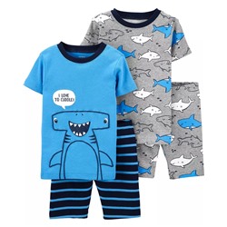 Carter's | Baby 4-Piece Alligator Snug Fit Cotton PJs