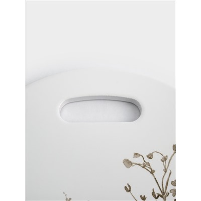 Подставка под горячее, 24х17 см, керамика/пробка, белая, Осенние цветы, Florance