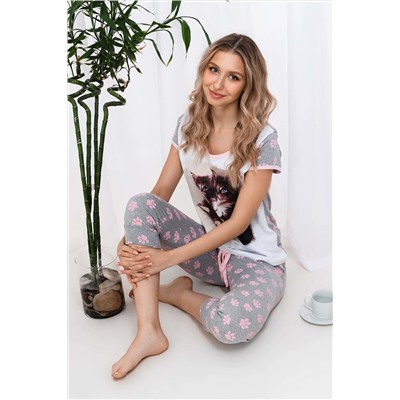 Пижама с бриджами Два котёнка НАТАЛИ #883850