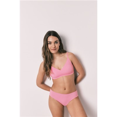 Top triangular liso clean cut coral