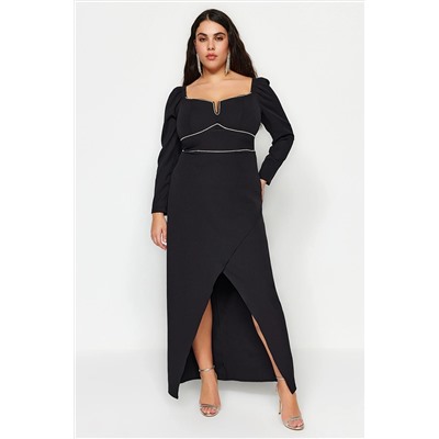 Trendyol Curve Siyah Abiye Elbise TBBAW24AD00001