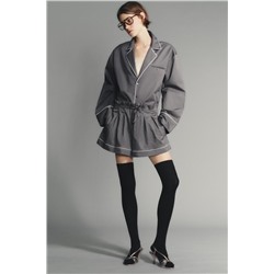 POPLIN PIPED TRIM SHIRT