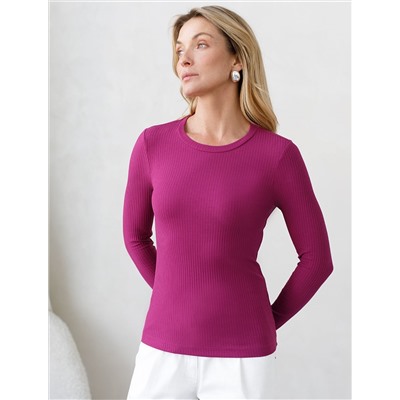 Джемпер из трикотажа в широкий рубчик