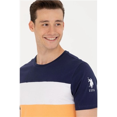 Erkek Turuncu Bisiklet Yaka Tişört