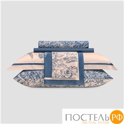 TOGAS к-т наволочек ФОНТЕНИ сине-корич 50х70-2пр, хл/сат