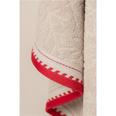 Perle %100 Pamuk Banyo Havlusu - Bej - 70x140 cm