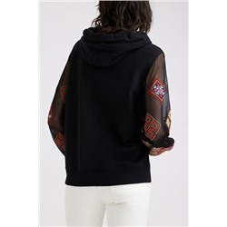 Sudadera mangas transparentes