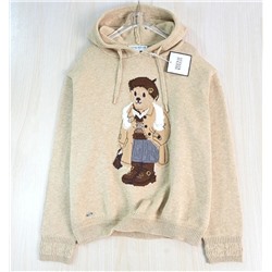 Женский шерстяной свитер грубой вязки с капюшоном и длинными рукавами TEENA*I WINTA*N