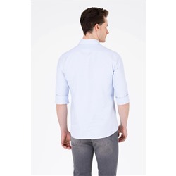 Erkek Açık Mavi Uzun Kollu Basic Gömlek