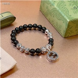 Браслет G*uc*ci - унисекс из натурального обсидиана Seiko