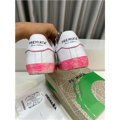 Кроссовки с контрастной яркой подошвой  4 цвета ПРЕМИА*ТА